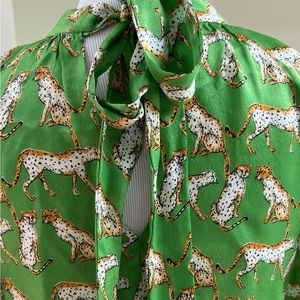 Milly Silk Leopard Blouse